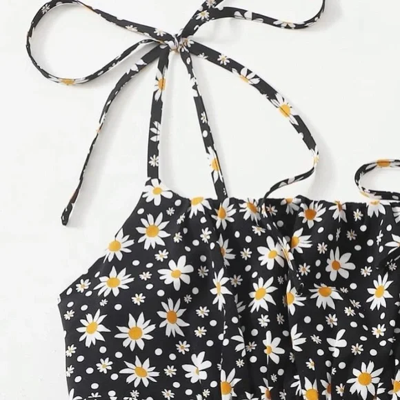 Daisy print tie dress - Picture 2 of 3